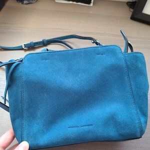 Rebecca Minkoff Suede Mini Crossbody in Brilliant Blue